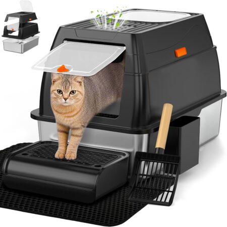 XL Stainless Steel Front Entry Litter Box
