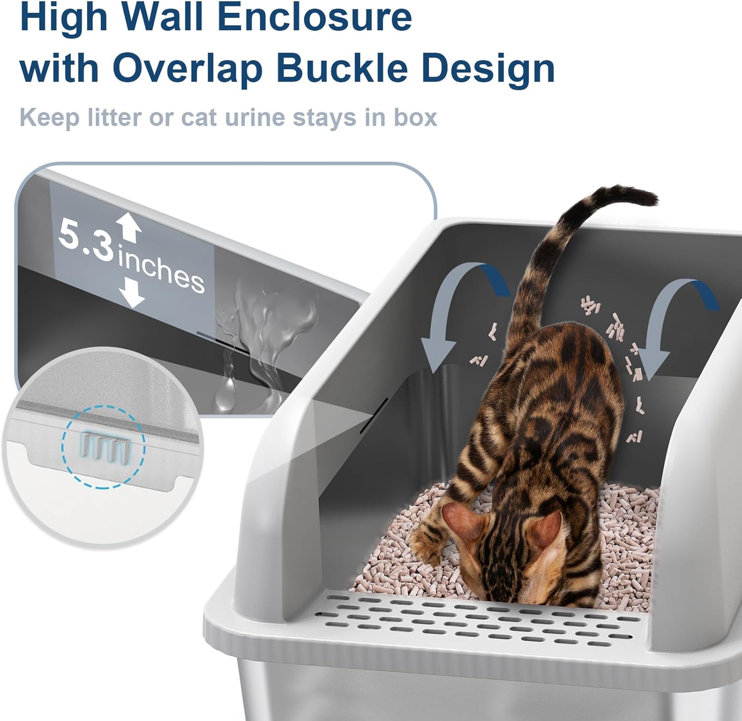 XL Stainless Steel Sifting Litter Box - Image 2