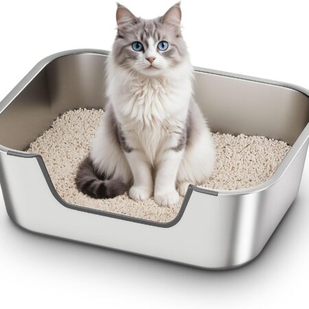 Medium Stainless Steel Low Entry Litter Box