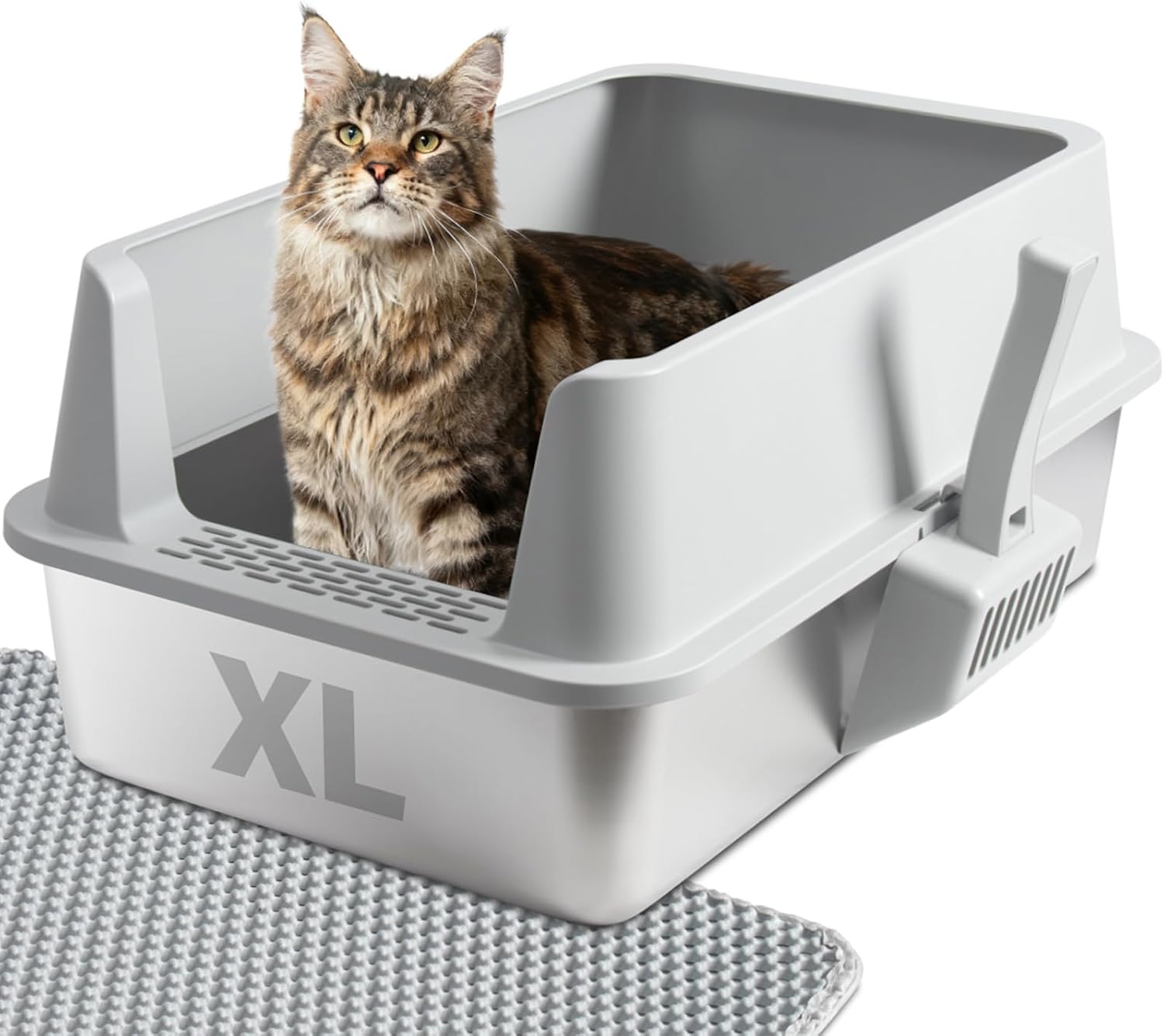 XL Stainless Steel Litter Box with Lid