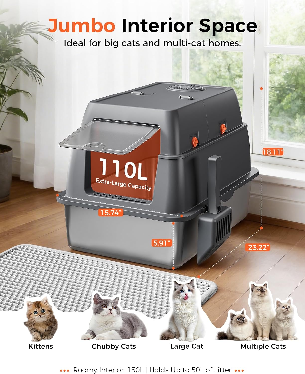 XXL Stainless Steel High-Sided Enclosed Box - Image 2