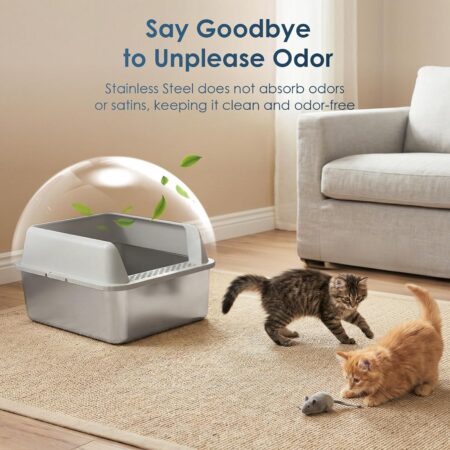 Small Stainless Steel Litter Box for Pets